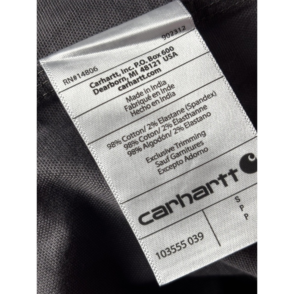 Carhartt Shirt Mens Small Gray Rugged Flex Relaxed Fit Short Sleeve Workwear - Picture 7 of 13